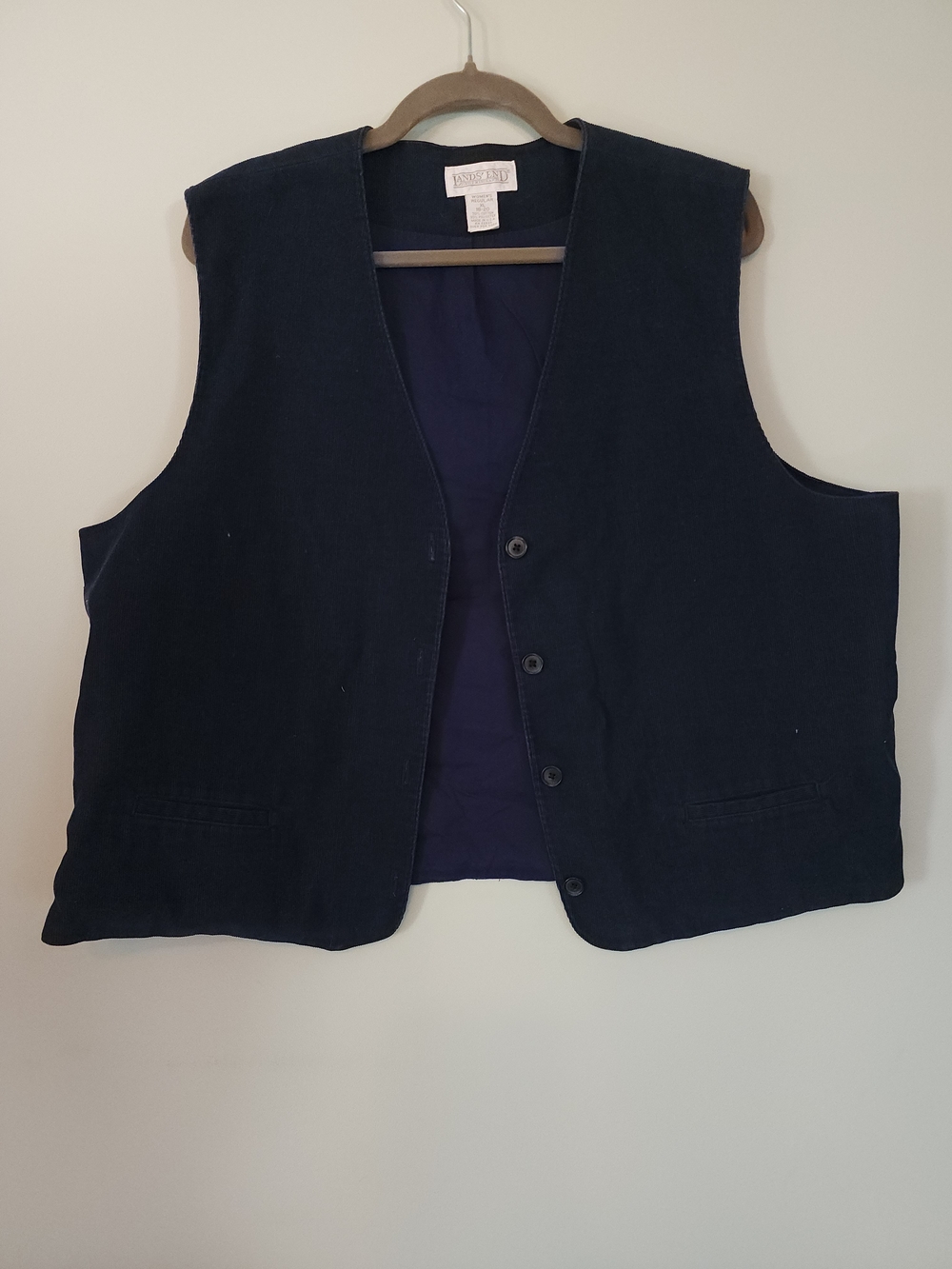 Lands' End Navy Blue Women's Vest